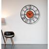 Morden Metal & Wooden Analog Wall Clock for Living Room Bedroom Office Kitchen Stylish Wall Clock for Home and Hall Designer Big Size Modern