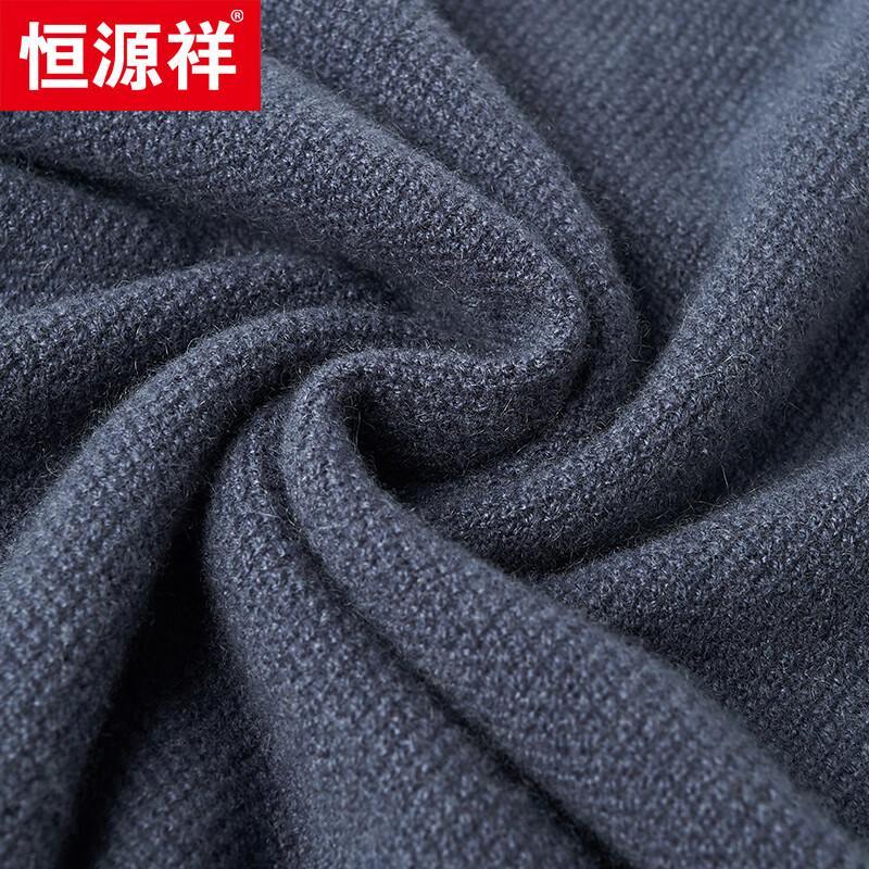 Hengyuanxiang 100% Cashmere Thick Round Neck Sweater