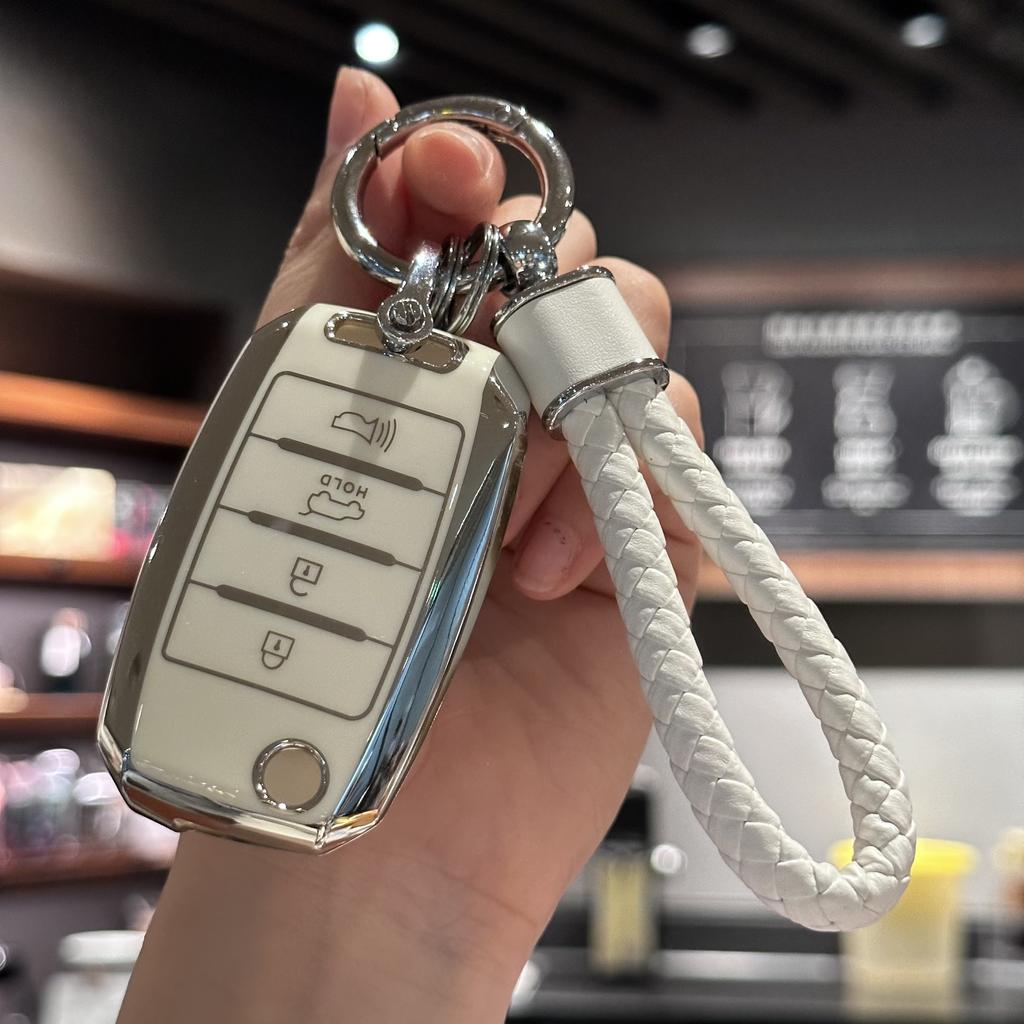 Key Fob Cover with Keychain Lanyard for Kia Sorento Optima Soul Sportage NIRO Forte Rio Smart Key Protector