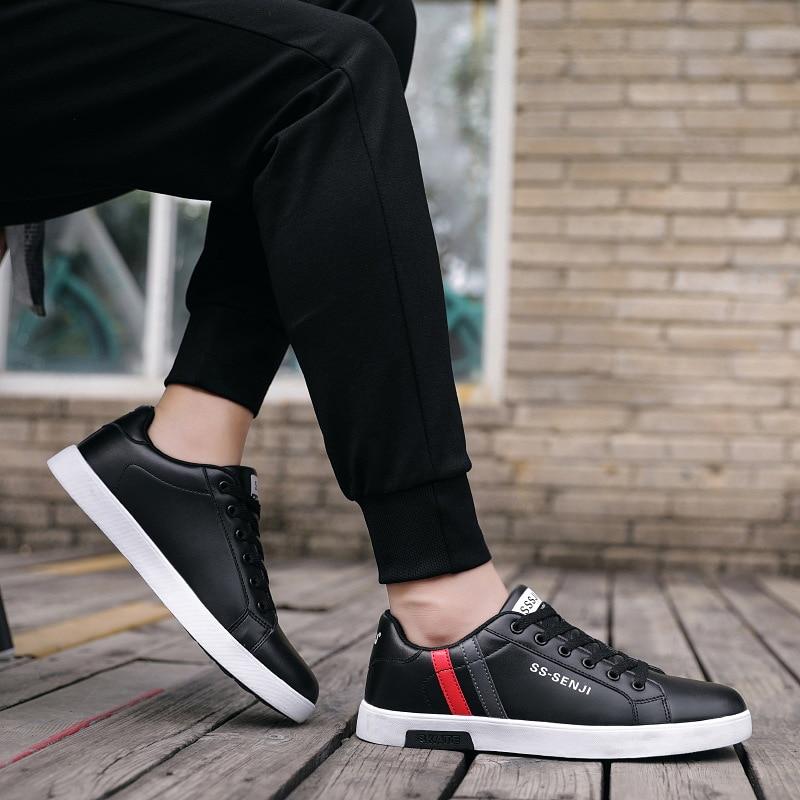 Weiße vulkanisierte flache Schuhe für Männer mit Schnürung, bequeme Sneaker für Männer, Tenis Masculino Adulto, Top-Qualität, Herren-Zapatillas
