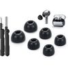 Pro Samsung Galaxy Buds3 Pro/Galaxy Buds4 Pro Náhradní koncovky do uší s čisticím perem, Silikonové koncovky do uší (3 Velikosti S/M/L)-Balck