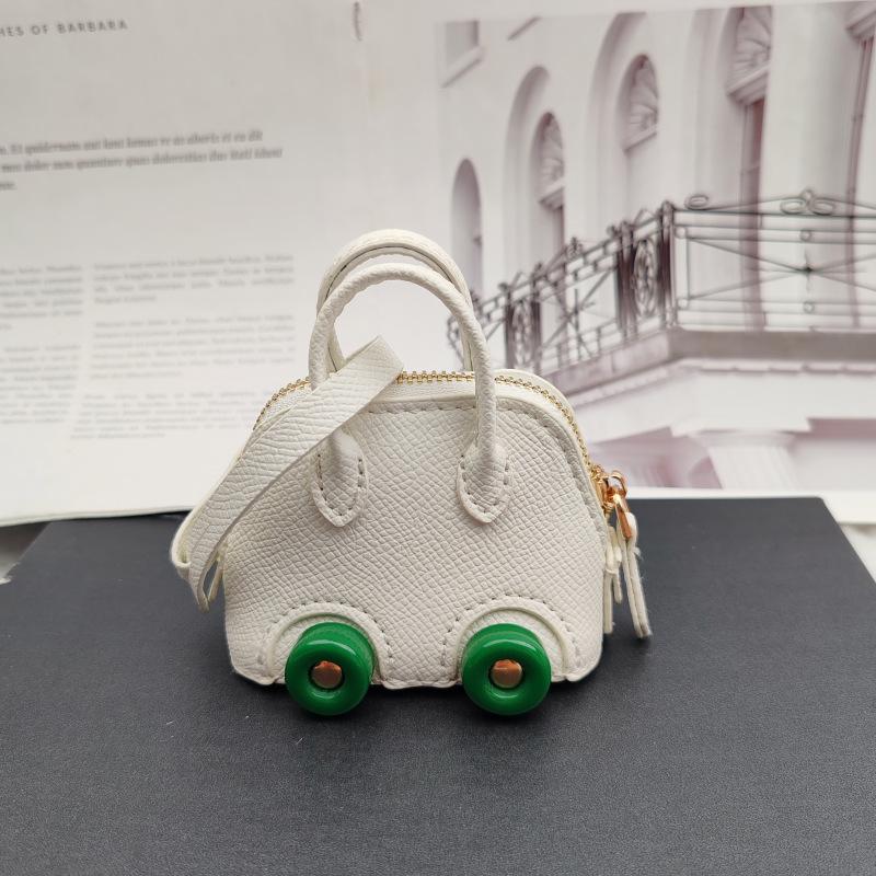 New Korean Style Cute You Mini Bike Handlebar Love Leather Case Headphone Case Metal Chain Bag Accessory Bag