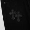 9930 CHROME HEARTS Pánske a dámske trendy džínsy v americkom štýle s látkovými nášivkami, ležérne a módne pouličné nohavice