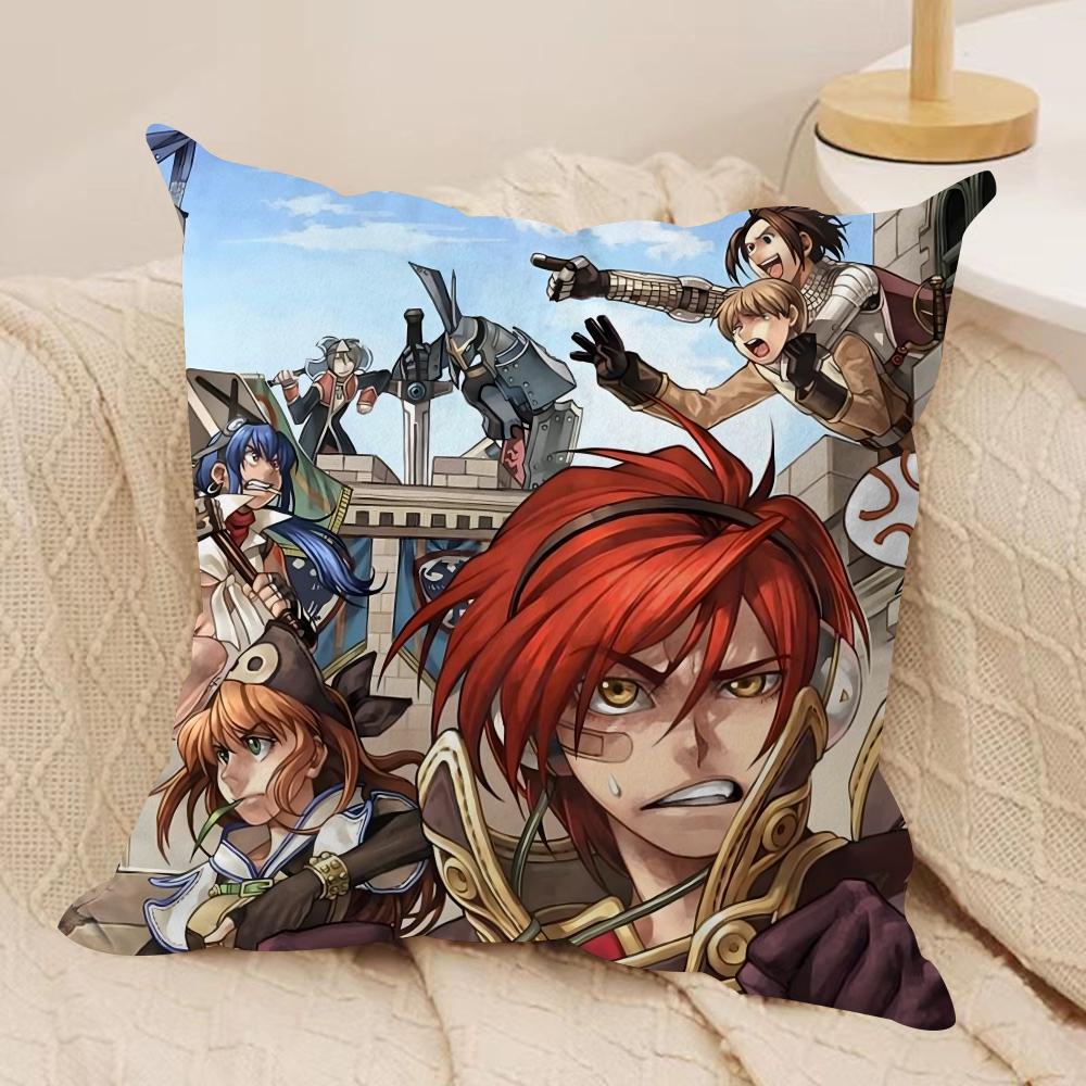 Anime G-Genso S-Suikoden Cushion Cover Soft Plush Double-Sided Printed Sofa Pillow Cushion Cover | Cozy All-Season Decor Gift