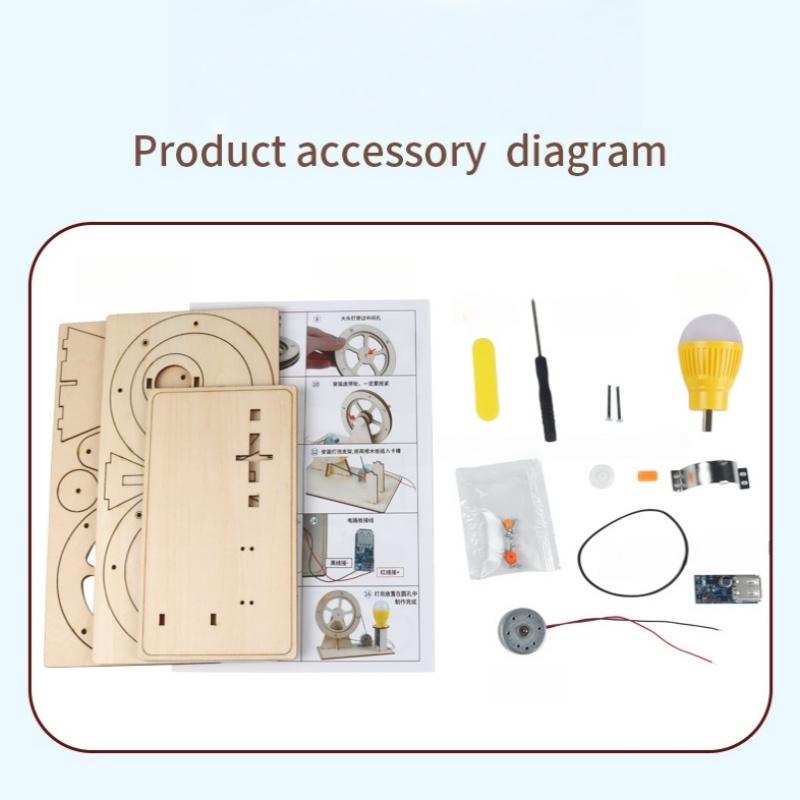 Hand-cranked Generator Set Student Science and Technology Children's Handmade DIY Material Creative Thinking Physics Experiment