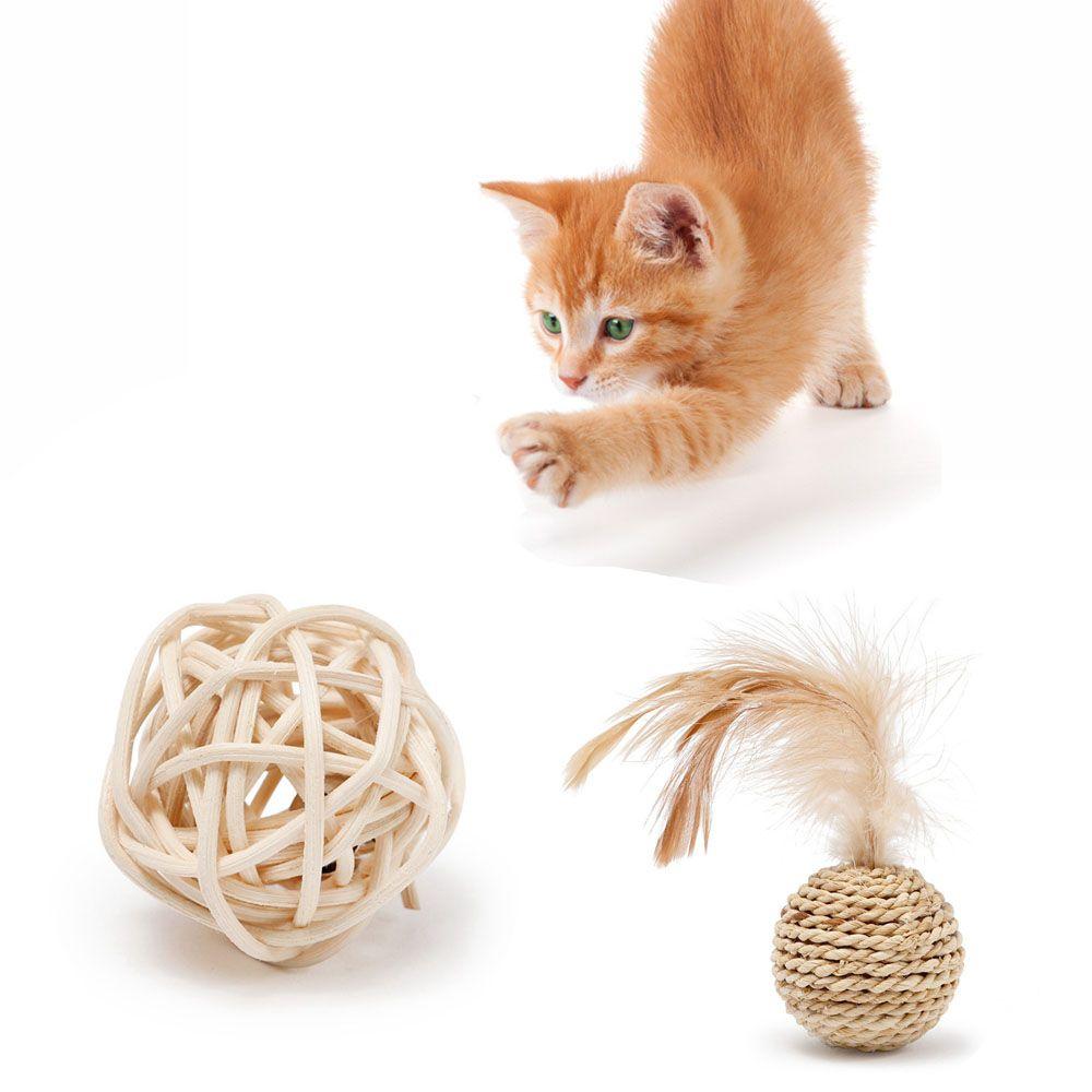 

Cat Supplies Chewing Toy With Bell Cat Toy Cat Ball Bell Sounding Ball Interactive Toys