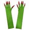 Frightening Green Long Nails Gloves Funny Cosplay Party Long Nails Witch Fingernails Gloves Dress Up
