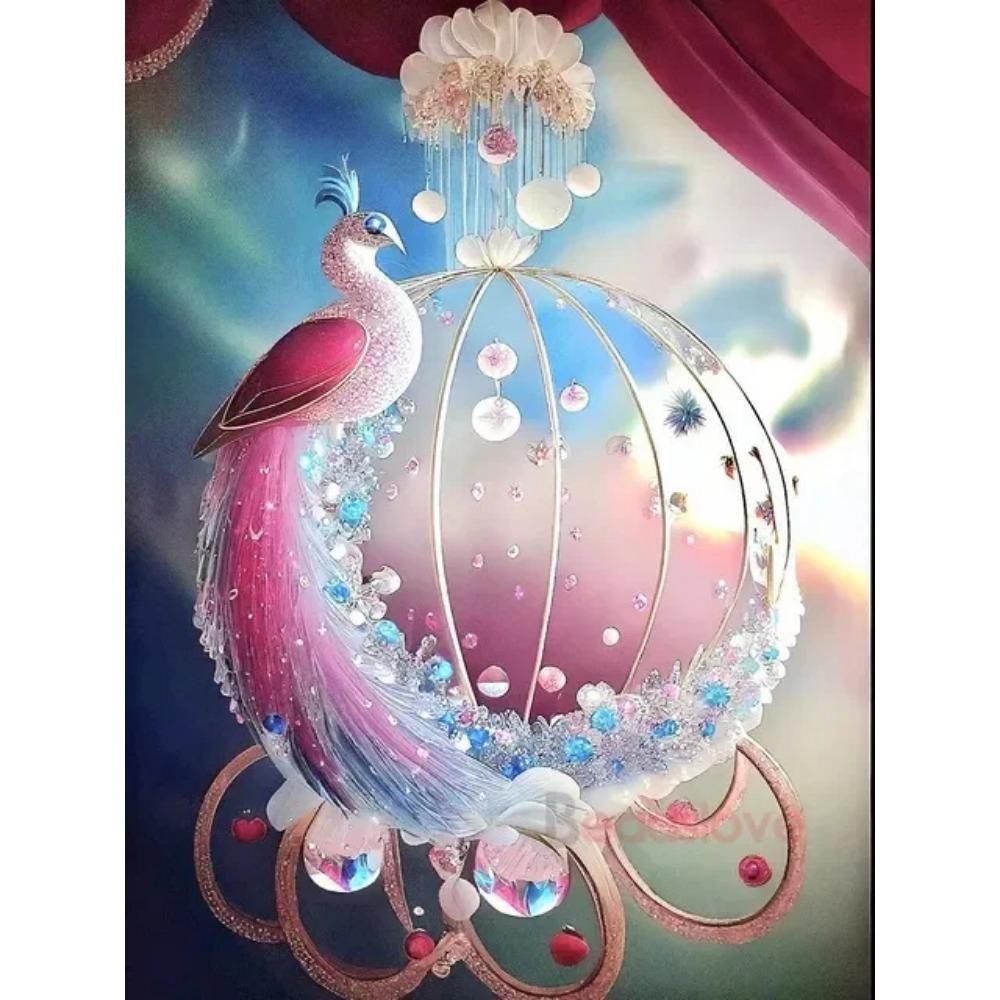 Diamond Painting Full Drill Beautiful Peacock Animal Round Diamond Painting Handmade Dragon Cat Diy Diamond Mosaic Painting Home Decoration