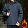 Waterproof Windproof Tactical Jacket for Men Warm Plush Casual Outdoor Mountain Climbing Fleece Regular Jacket Autumn Winter