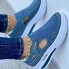 Nuove Scarpe Singole Casual di Taglia Grande per Donna in Primavera ed Estate, Caratterizzate da Suola Piatta, Tessuto Intrecciato Traspirante, Velcro, Rete Casual