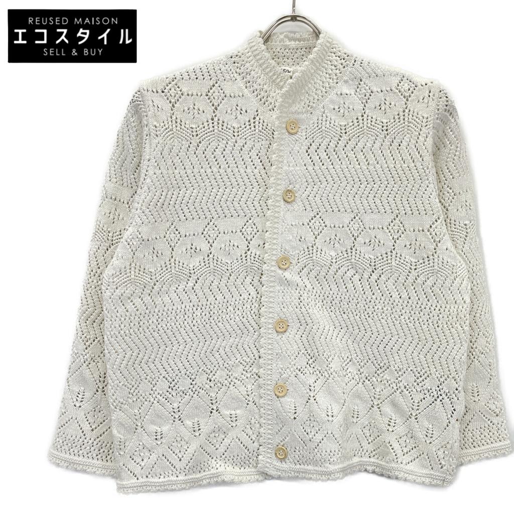 45R 70480011 White Lace Knit Cardigan Tops 03 whiteUsed