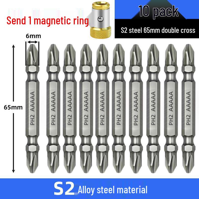 K5 Strong Magnetic Phillips Ring Bit Set: High-Strength, Extended Electric Screwdriver and Drill with Magnetic Head.