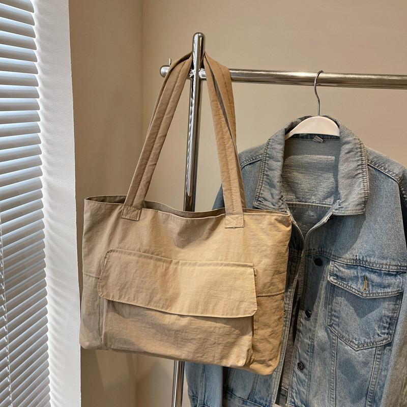 

Capacity Large Stylish Tote Bag For Daily Commuting Perfect For Women Students And Khaki