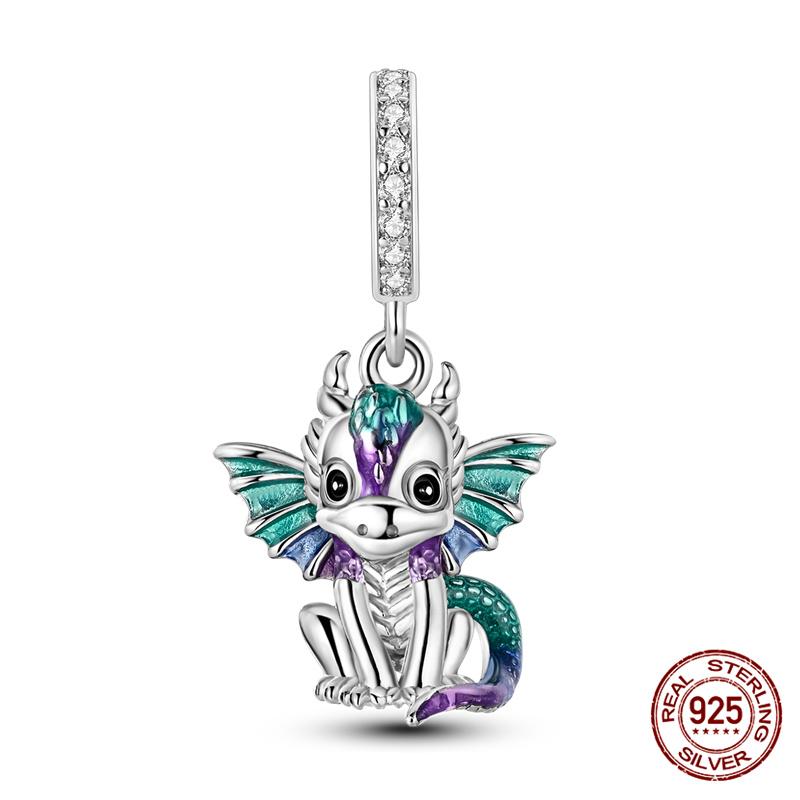 Charms Copper Chinese Dragon Series Charms Beads Fits Women'S 3Mm Original Bracelet Necklace Diy Fine Jewelry Gifts