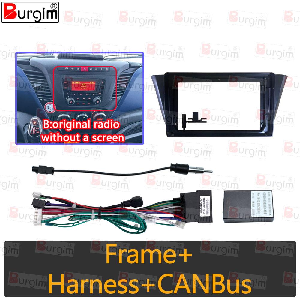 Car Radio Fascias Frame For Iveco Daily 2014-2022 9 inch 2DIN Stereo Panel Wiring Harness Power Cable Adapter Canbus Decoder