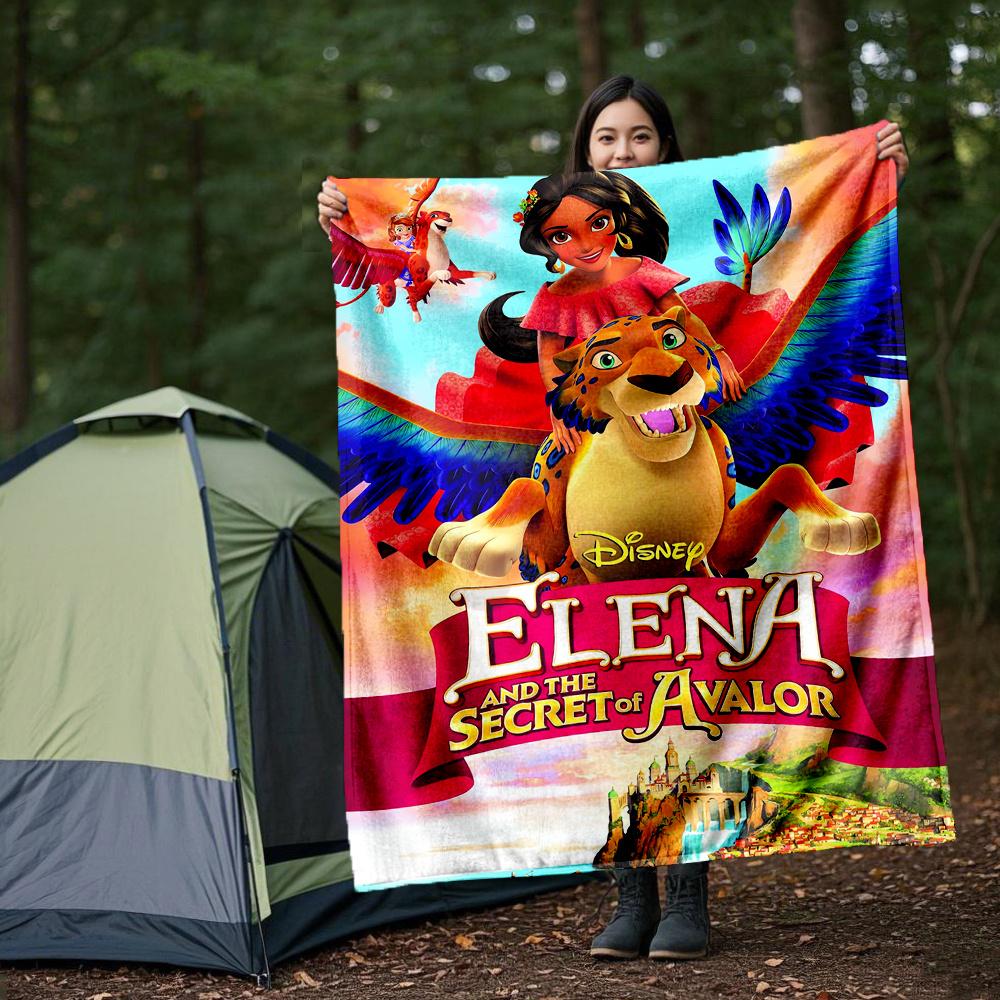 1pc, Disney Elena of Avalor Throw Blanket Soft Blanket for Room Decor, Outdoor Blankets, Living Room, Travel, Camping