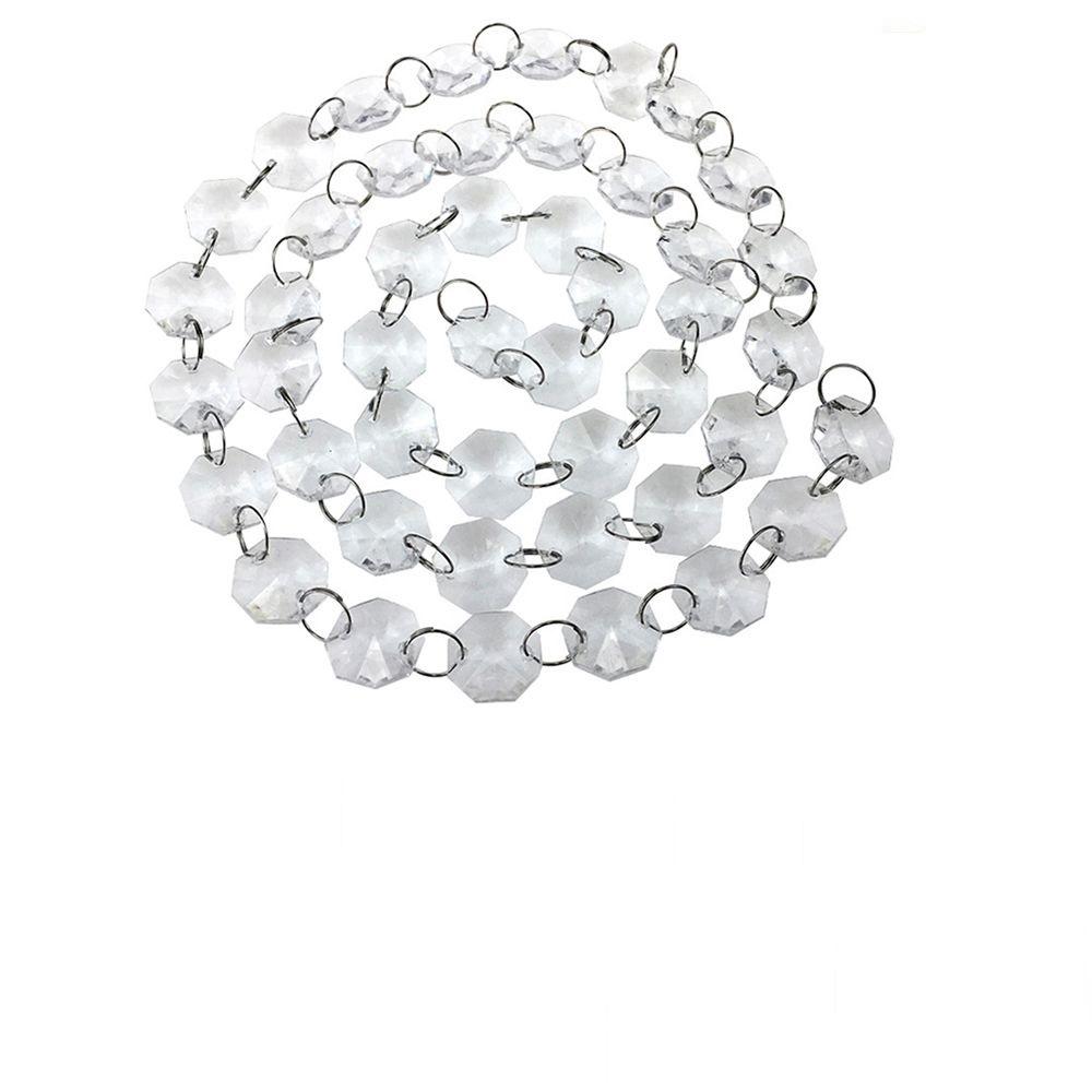 5M Crystal Bead Hanging Pendant DIY Octagonal Acrylic Bead Curtain Delicate Crystal Bead Garland Wedding Decoration
