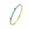 New Retro Colorful Zircon Closed Fashion Bracelet Simple Enamel Rainbow Color Women's Bracelet