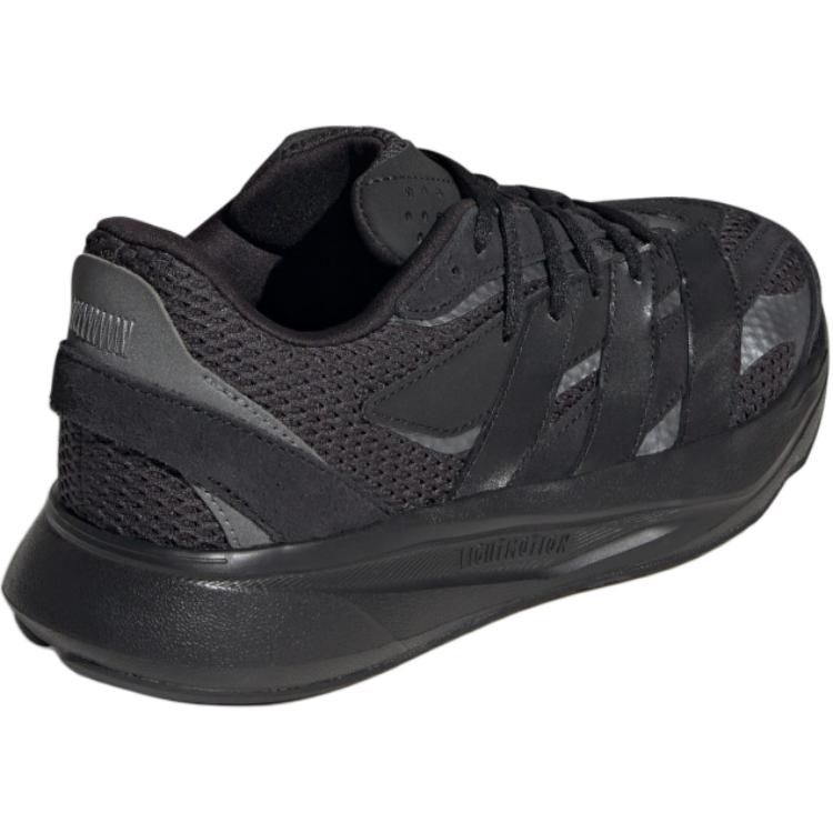 Adidas LIGHTBLAZE Breathable Low Top Kids' Running Shoes Black Sneakers JQ4757