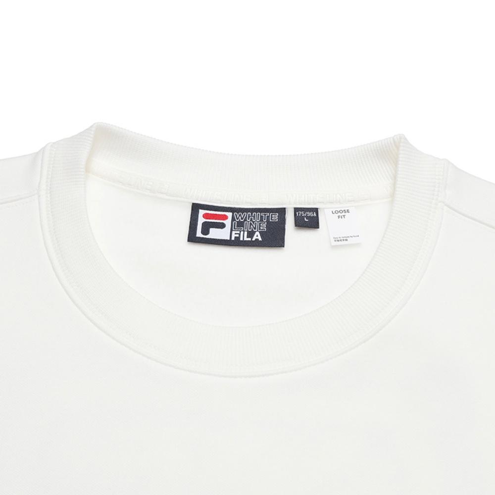 Fila Original Fleece Version Trendy Fashion Casual Versatile Warm Loose Pullover Sweatshirt Men Sweatshirt White F11M549214FWT