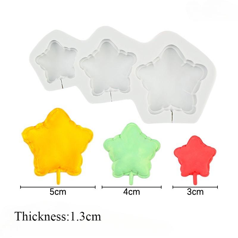 Number Lollipop Silicone Sugarcraft Mold Heart Star Cloud Fondant Chocolate Molds Resin Tools Mousses Cupcake Decorating Tools