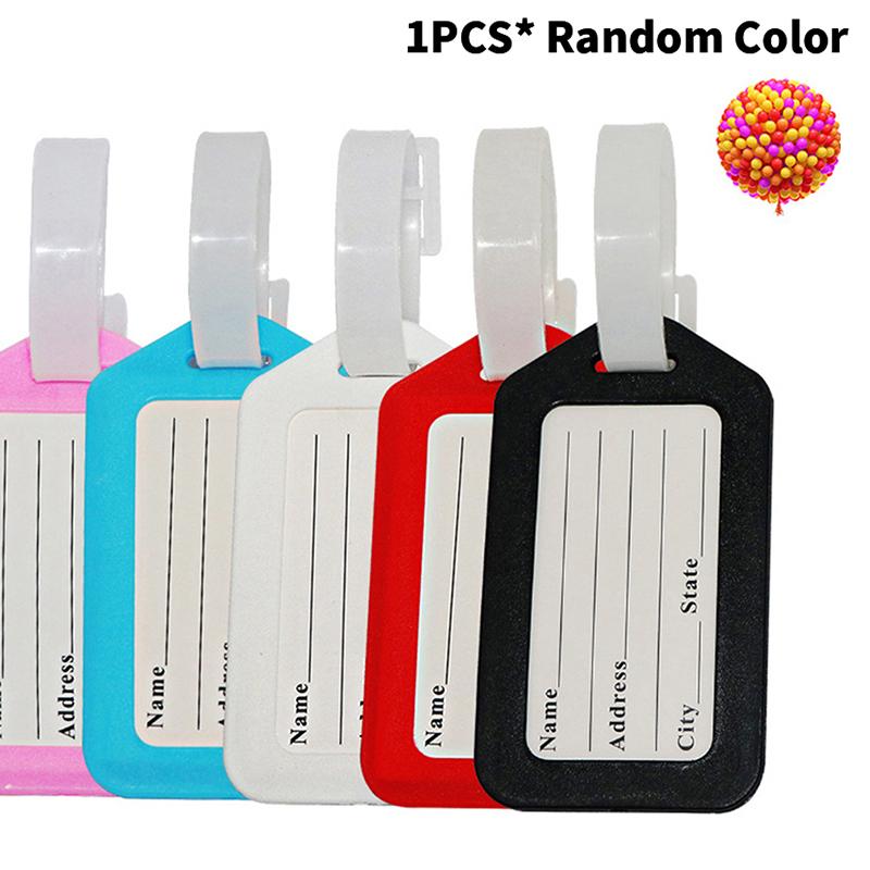 Cute Luggage Tag Plastic Baggage Tags Women Men Boarding Shipping Suitcase Id