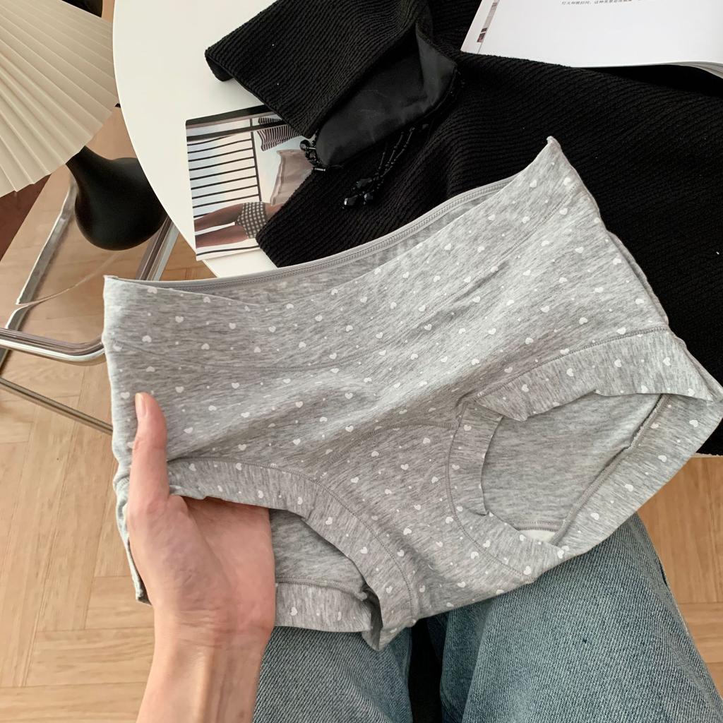 Large Size Ladies Spring and Autumn Small Floral Fresh Cotton Crotch Panties