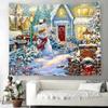 Christmas Pattern Tapestry Home Bedroom Living Room Wall Decoration Christmas Theme Tapestry