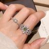 Spring Bloom Luxury Zircon Daisy Open Ring: Elegant, Dazzling Jewelry for a Stylish Touch