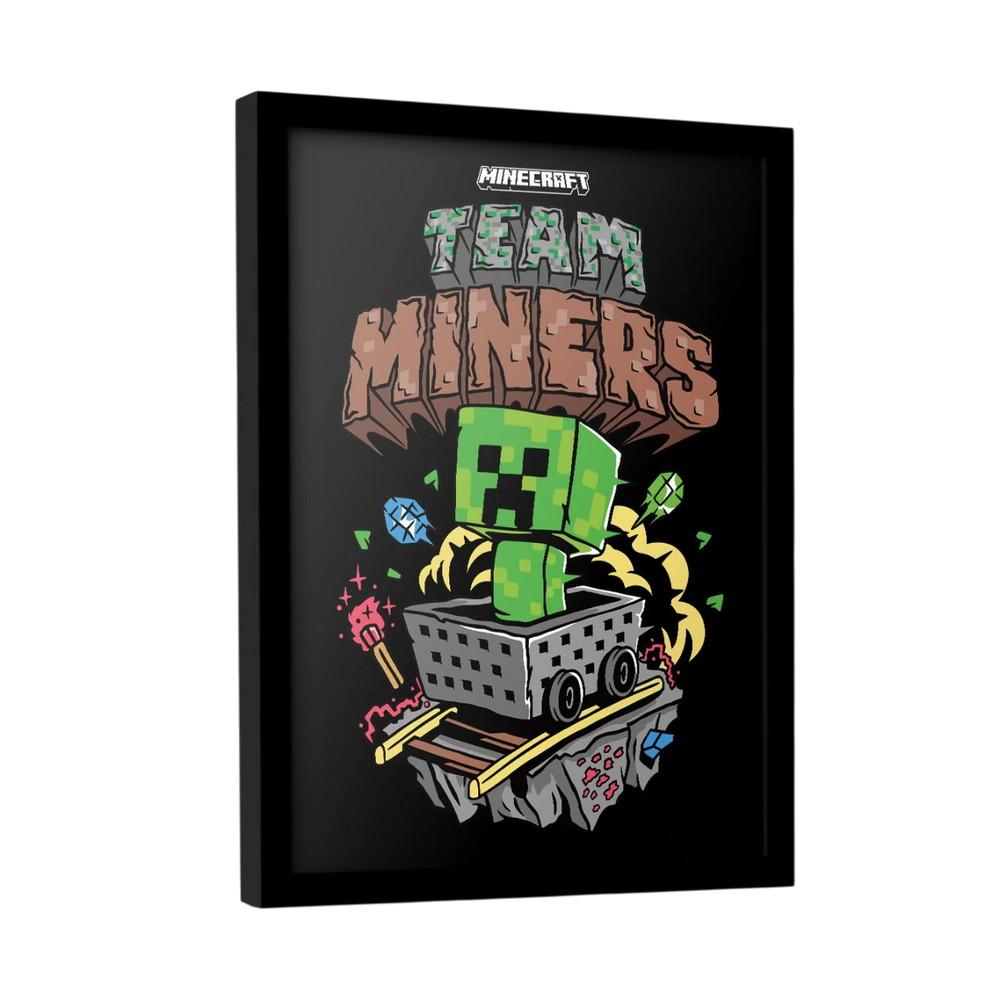 Minecraft Team Miners Framed Poster
