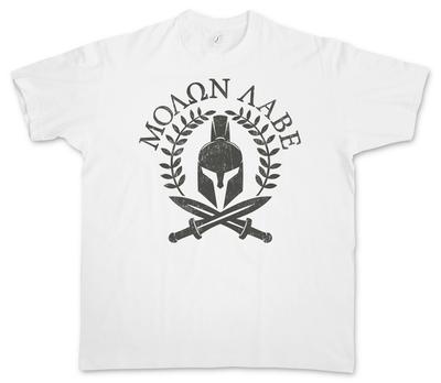 T-SHIRT MOTTO SPARTANO – Credo Sparta Elmo Spartani Leonida 300