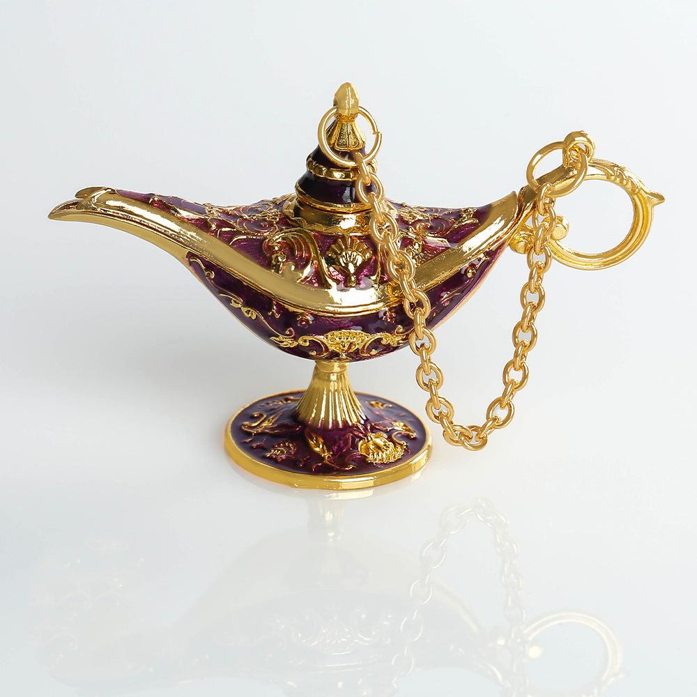 Metal Trumpet Aladdin Magic Lamps Imitation Classical Handicraft Decoration Creative Decor Props Wishing Lamp Gift