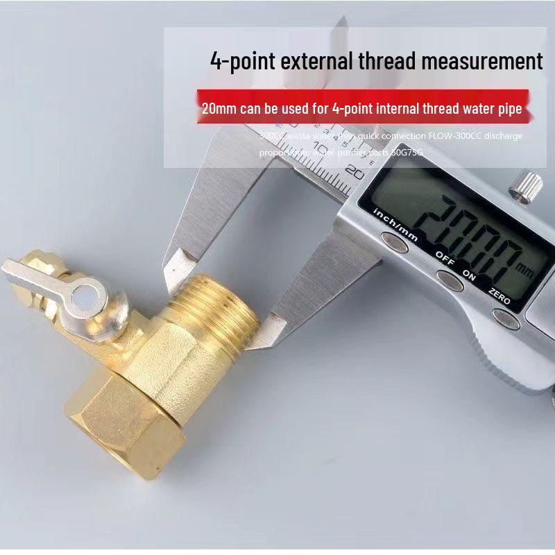 Copper Water Purifier Inlet Tee & Diverter Connector Faucet Adapter