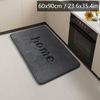 Long Flannel Kitchen Floor Mats Water and Oil Absorption Soft Mats Household Non-slip Mats Bathroom Mats Door Mats