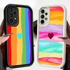 Phone Case for Samsung Galaxy A17 A16 A15 A14 A13 Rainbow Gradient Love Desgin A56 A36 A26 A55 A35 A25 A54 A34 A24 A53 A33 A23 A