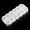 12 Fächer Mini Transparenter Kunststoff Medikamenten Pillenhalter Kleine Dose Bastel Organizer Nagelkunst Tipps Aufbewahrungsboxen