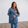 2025 Autumn Retro Lapel Women's Loose Denim Jacket