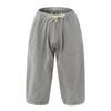 Men's Lazy Loose Cotton Hemp Harlan Pants Elastic Waist Drawstring Casual Pants