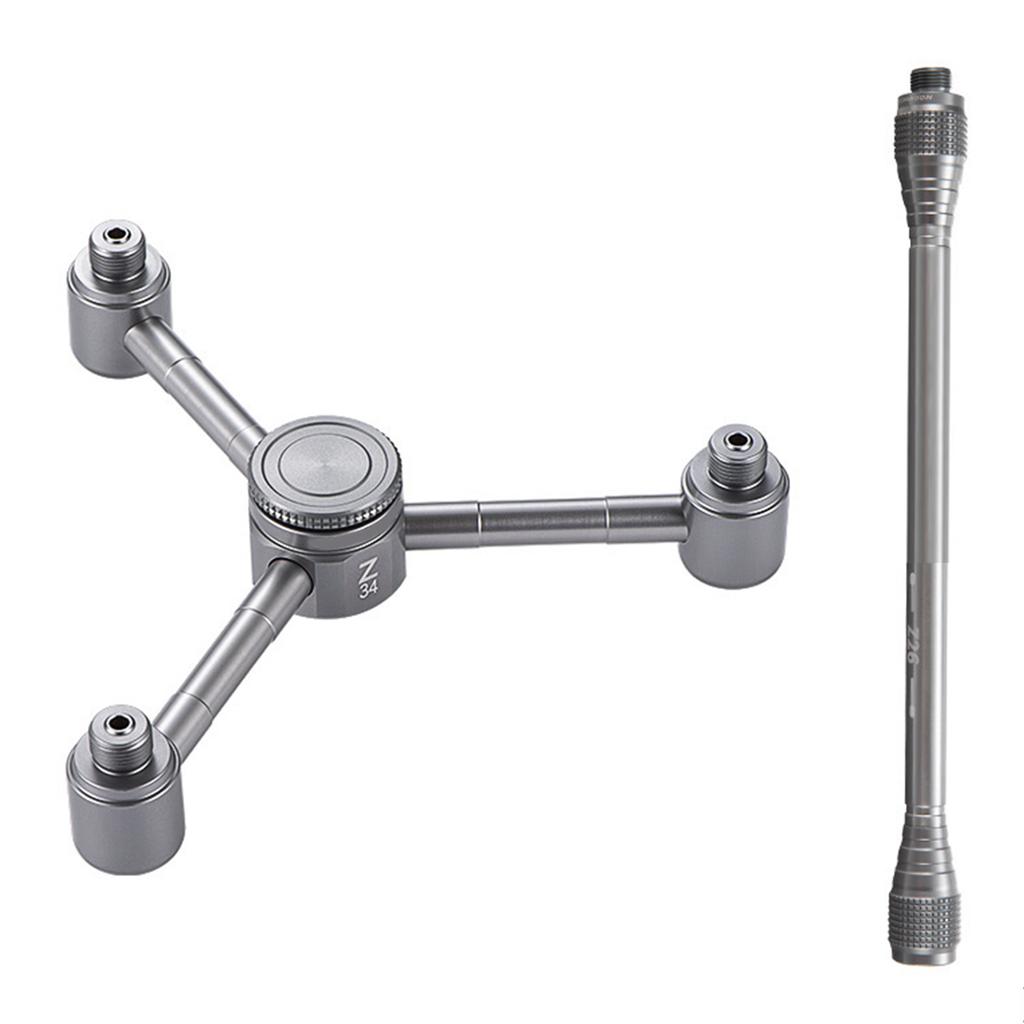 Camping Gas Tank Connector 1 to 4 Outdoor Gas Tank Adapter with Extension Rod for Gas Lamps