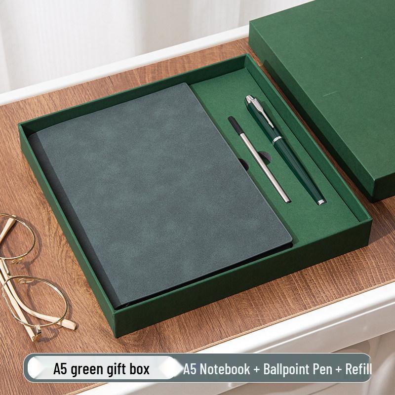 High-End Custom Sheepskin Business Notebook with Logo