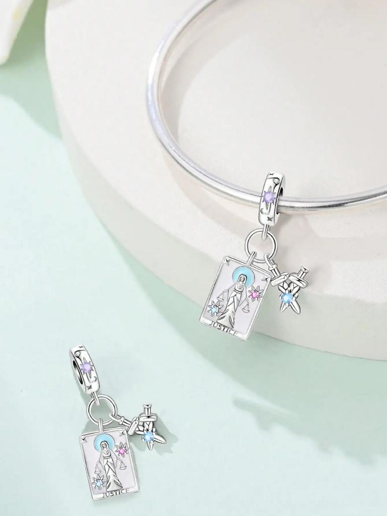 Copper Colors Tarot Of The Holy Mother Emperor Beads Charm Pendant For Original Bracelet For Women Diy Jewelry Love Gift