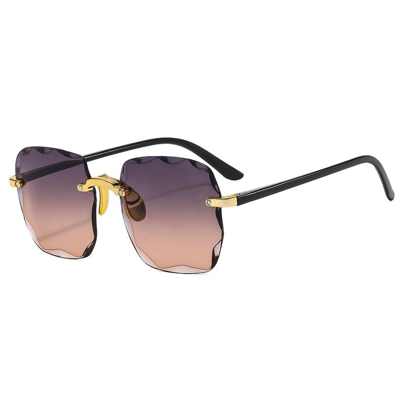 Vintage Square Sunglasses Woman Classic Frameless Gradient Mirror Sun Glasses Female Fashion Rimless Sun Glasses