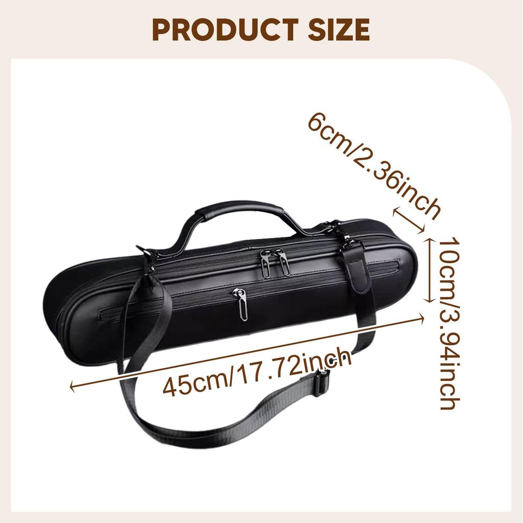 Flute Carry Case Versatile Lightweight Handheld Adjustable Shoulder Strap