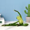 Frog Figurine Multi-Color Yoga Posture Full of Vitality Resin Yoga Frog Garden Ornament with Crown for Patio