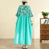 DIMANAF New 2026 Women Plus Size Summer Casual Long Dress Cotton Loose Oversize Maxi Beach Sundress Elegant Vintage Lady Print Floral