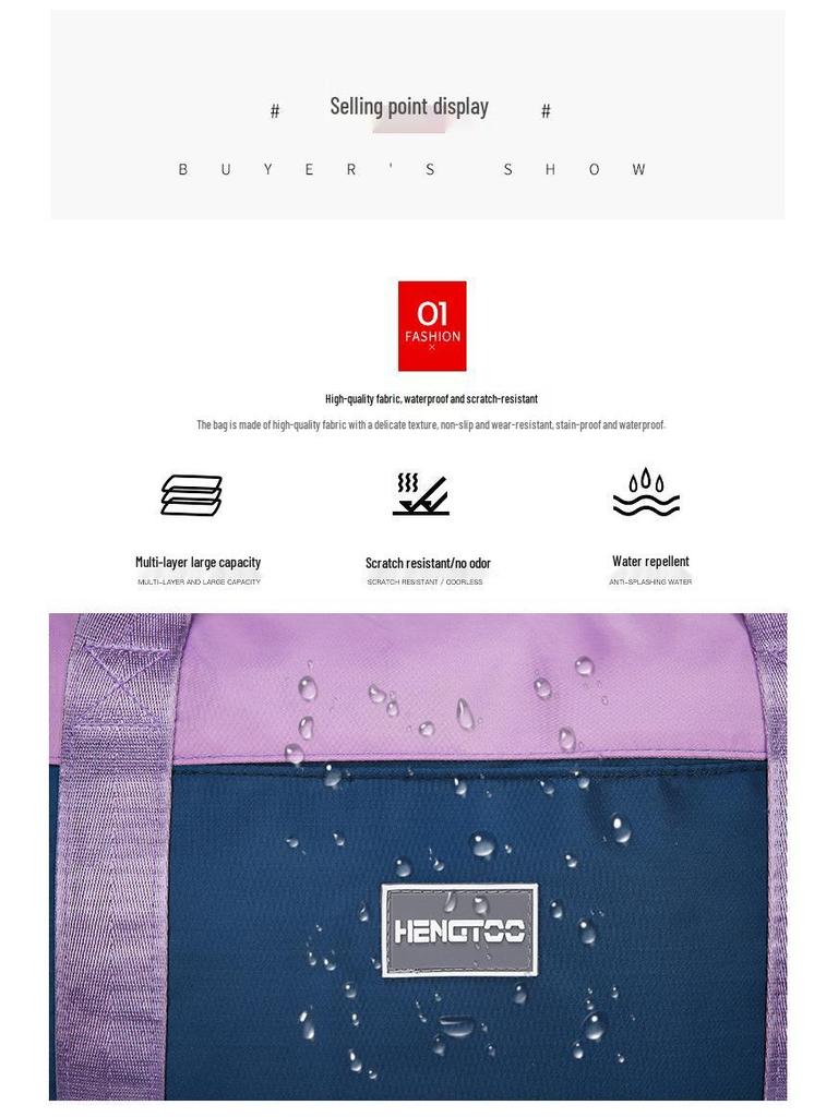 Fitness-Reisetasche mit großem Fassungsvermögen für Herren und Damen für kurze Reisen