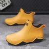 Fashion Couple's Outdoor Rain Boots Men High Top Hiking Fishing Water Shoes Anti-slip Chef Work Ankle Boots Waterproof Shoes