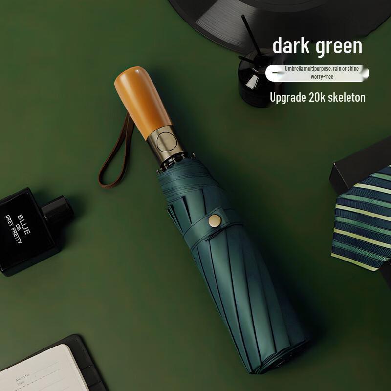 Yudu Semi-Automatic Wood Handle Folding Umbrella