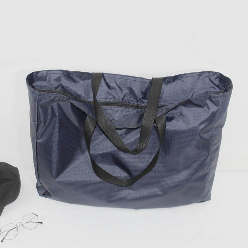 Shopping Bags Solid Color Zipper Large Capacity Grocery Totes Washable Reusable Simple Outdoor Heavy Duty New Fashion Bag