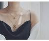 Gold Heart Letter Coin Necklace - Retro European American Style for Women